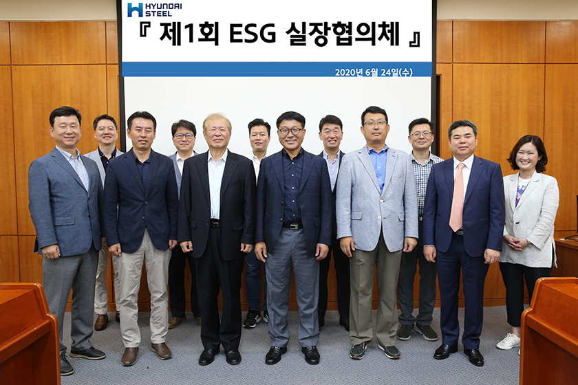 회사는 6월 24일 양재동 본사 1층 콘퍼런스센터에서 안동일 사장과 경영지원본부장 이명구 전무(실장협의체위원장) 등이 참석한 가운데 ‘제1회 ESG 실장협의체’를 개최했다.